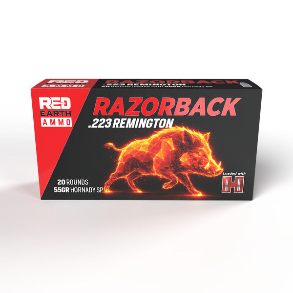 Red Earth Ammo Razorback 62gr Hornady Soft Point .223 Rem