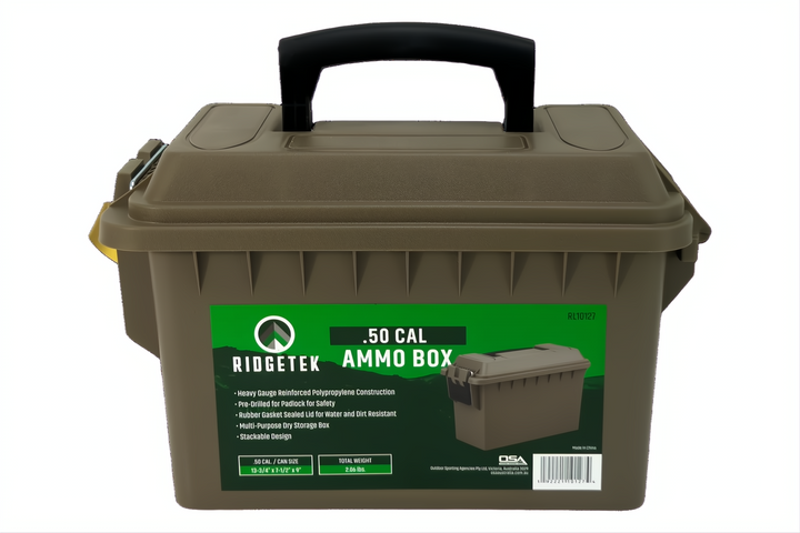 Ridgetek .50 Cal Ammo Box Inc Padlock