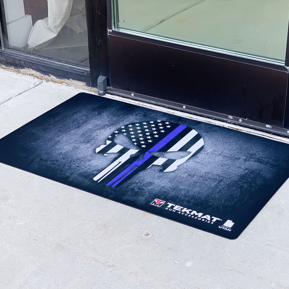 TekMat Punisher Blue Line Door Mat
