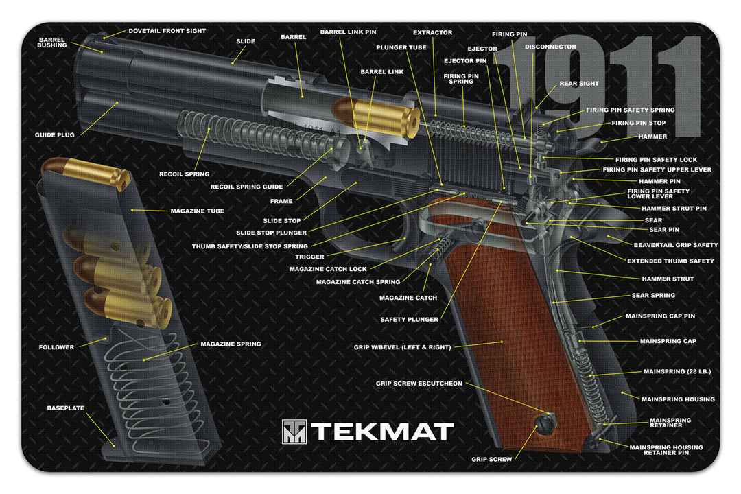 TekMat 1911 Cutaway Gun Cleaning Mat