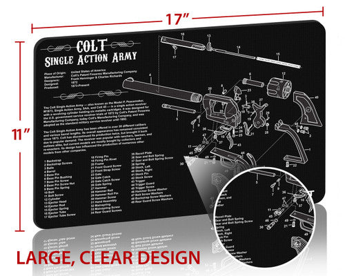 TekMat Colt Single Action Army Revolver Gun Cleaning Mat