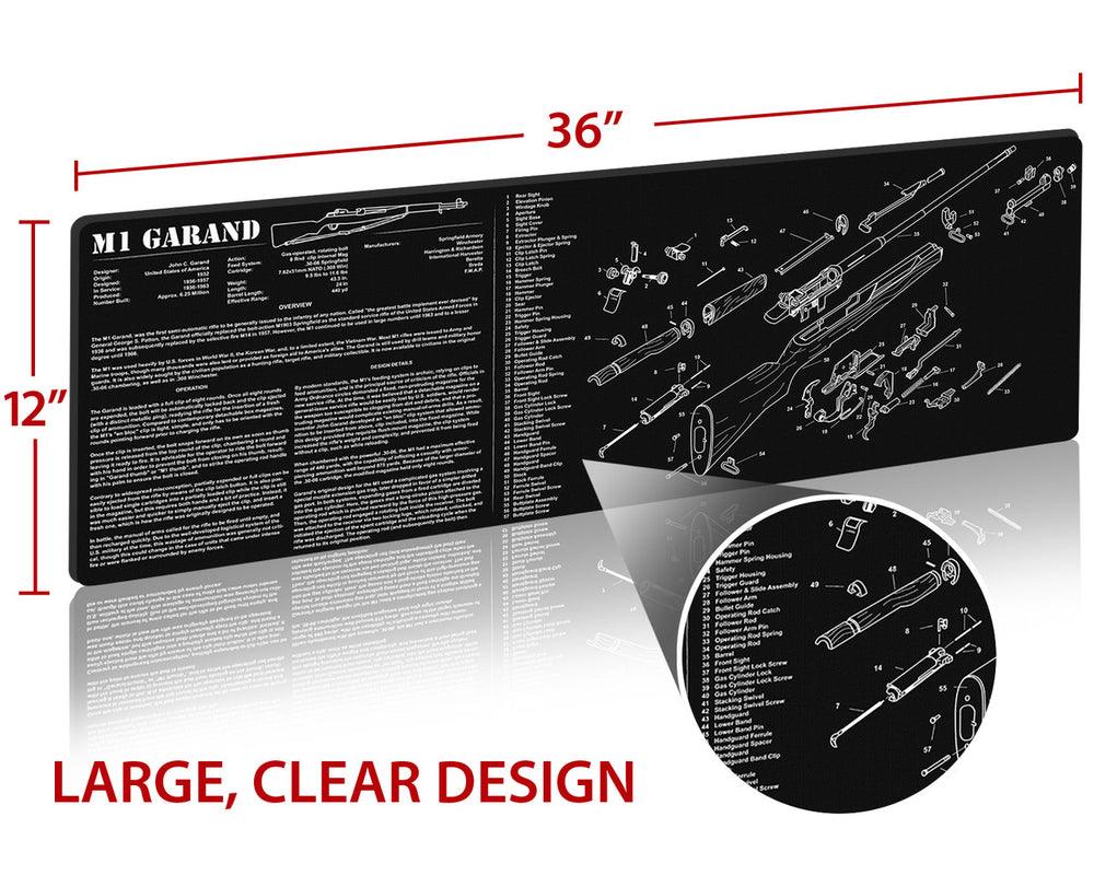 TekMat M1 Garand Gun Cleaning Mat Black