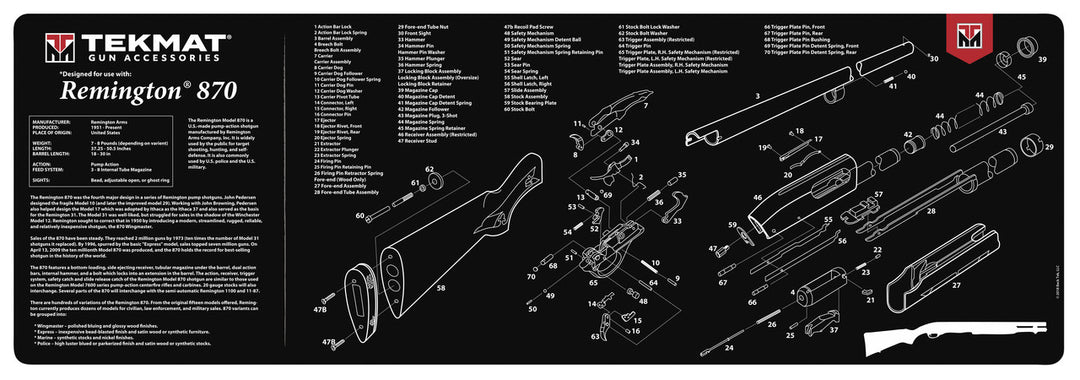 TekMat Remington 870 Gun Cleaning Mat