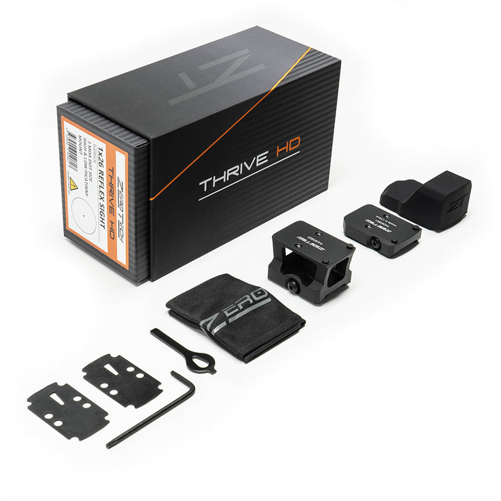 ZeroTech Thrive HD 1x26 Reflex Sight 3 MOA Red Dot with High and Low Picatinny Mounts
