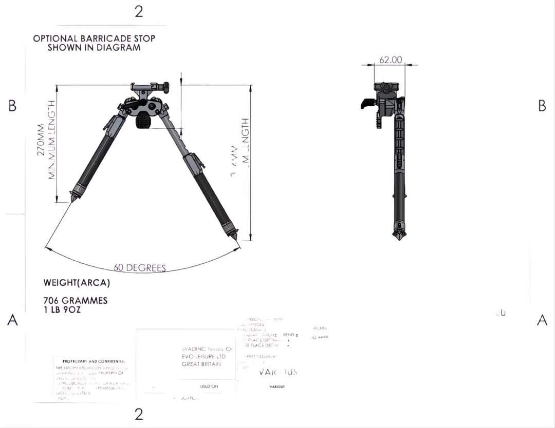 TIER ONE ELR V2 BIPOD ARCA