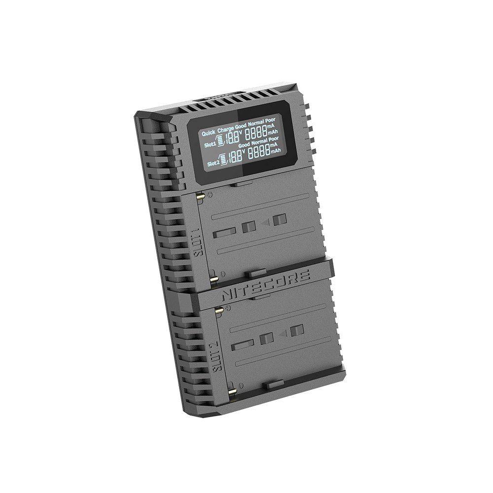 Nitecore USN3 Pro Intelligent Dual Slot Charger for Sony NP-FM500H, NP-F730, NP-F750, NP-F770, NP-F970, Np