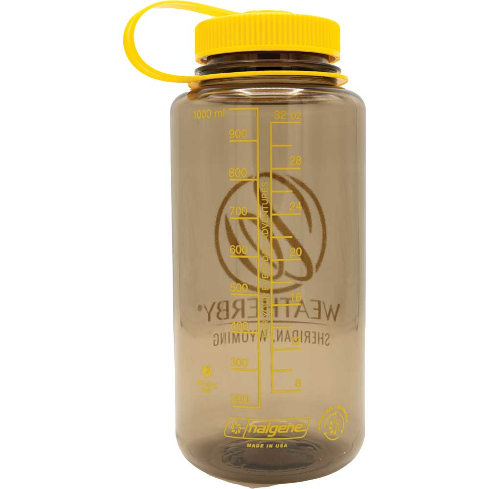 Weatherby 32oz Wide Mouth Water Bottle Woodsman Yellow Lid