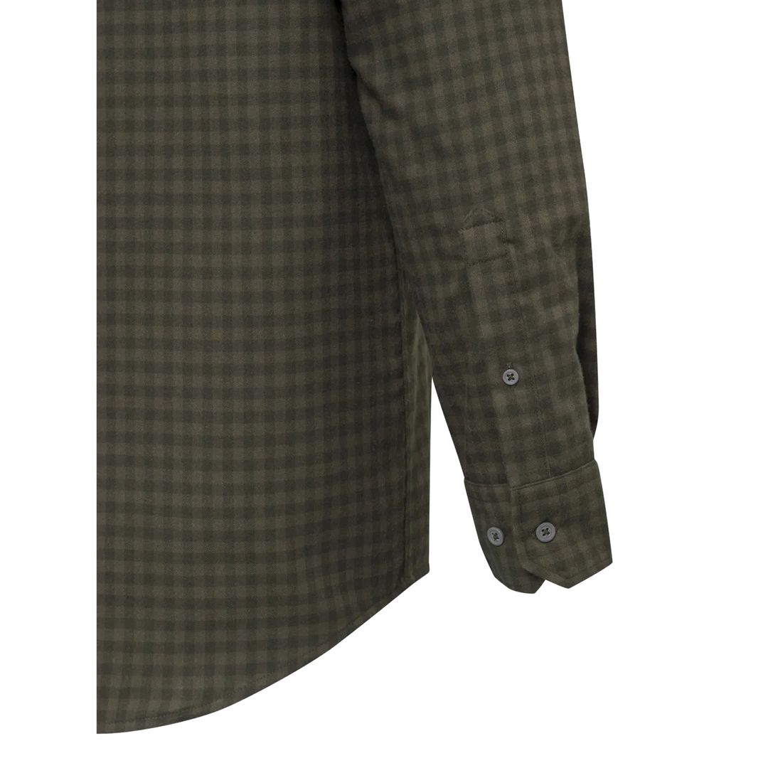 Beretta Cadet Flannel Shirt Green &amp; Brown Check L