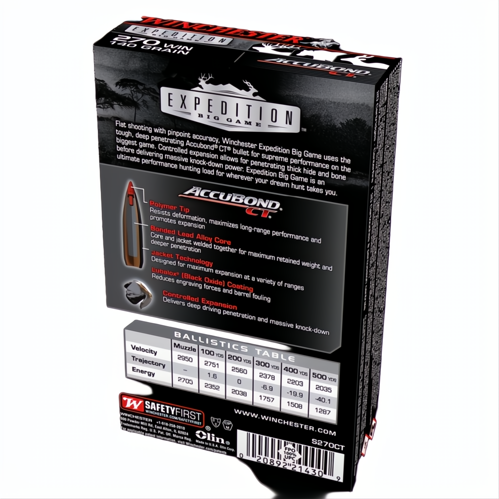 Winchester Expedition Big Game 270Win 140gr ABCT