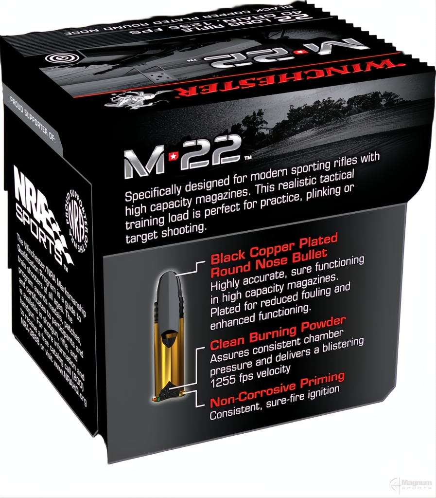 Winchester M22 22LR 40gr Black Copper Plated Round Nose