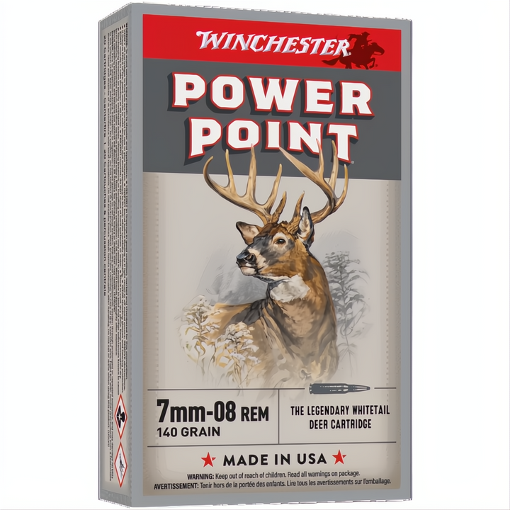 Winchester Power Point 7mm-08 Rem 140gr PP