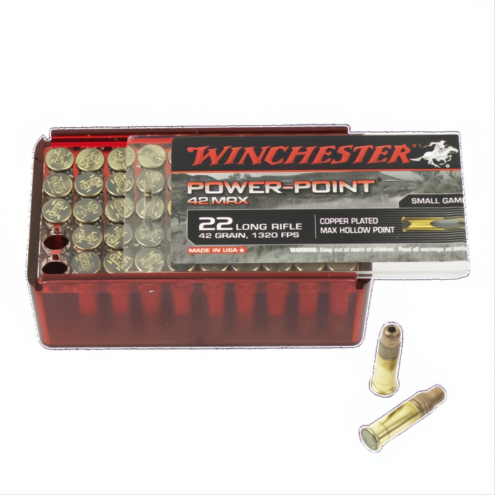 Winchester Power Point Max 22LR 42gr HP Copper Plated