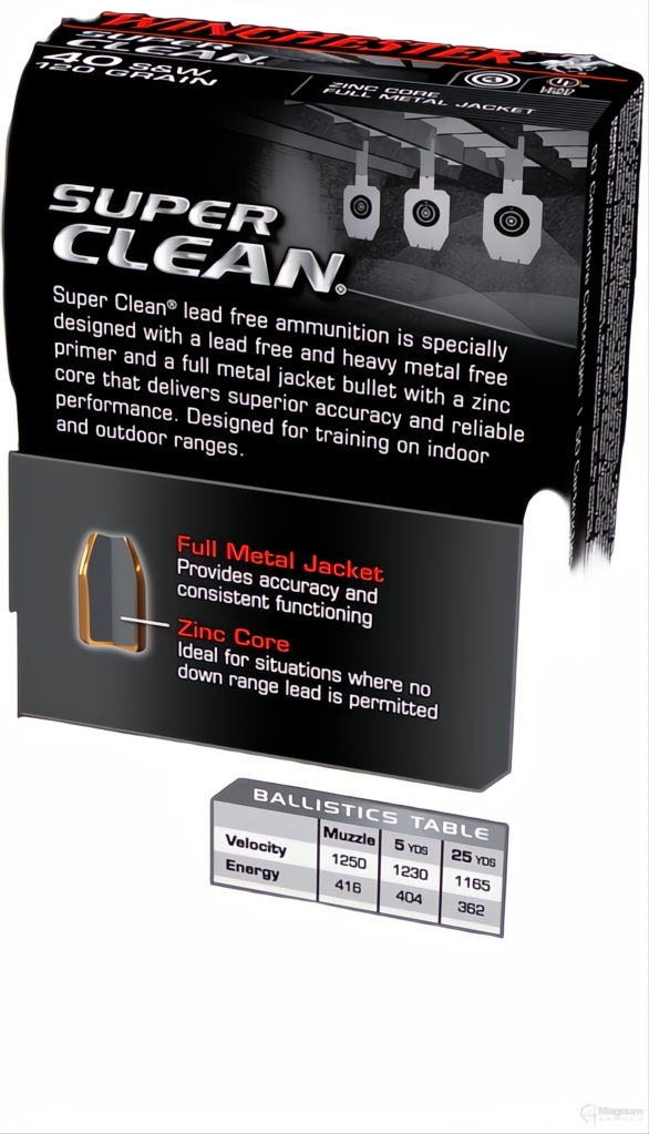 Winchester Super Clean 40S&amp;W 120gr FMJ