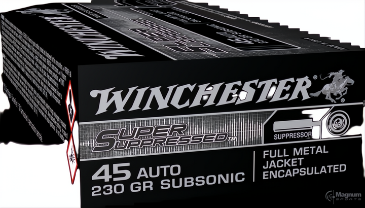 Winchester Super Suppressed 45ACP 230gr FMJ