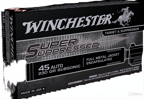 Winchester Super Suppressed 45ACP 230gr FMJ