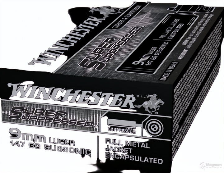 Winchester Super Suppressed 9mm 147gr FMJ