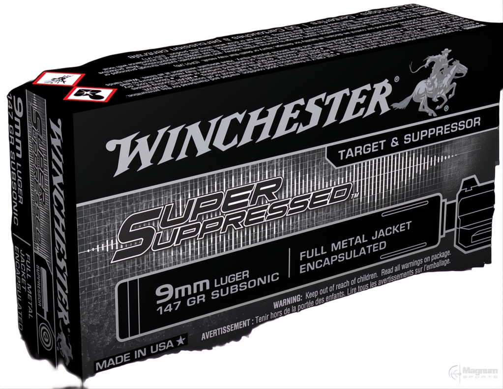 Winchester Super Suppressed 9mm 147gr FMJ