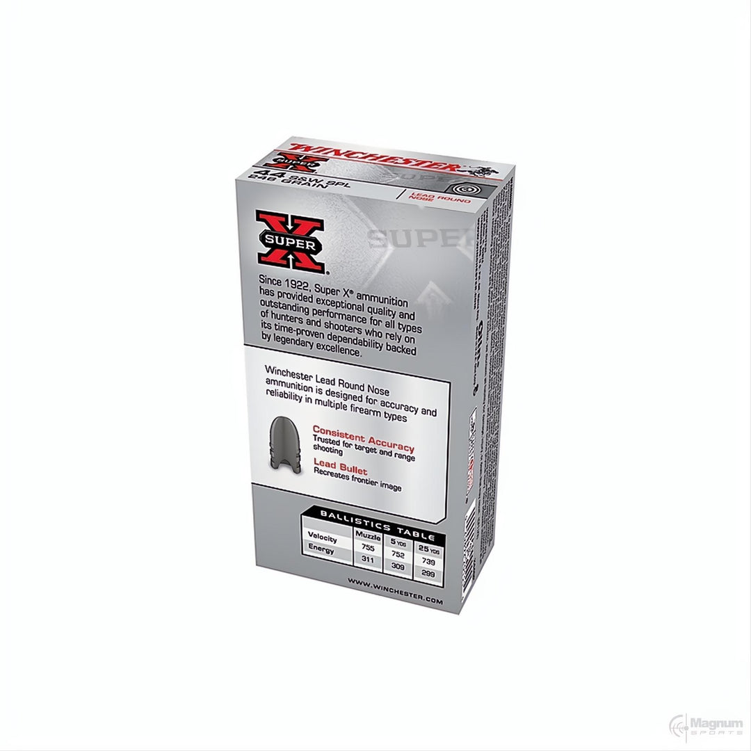 Winchester Super X 44 S&amp;W Special 246gr LRN
