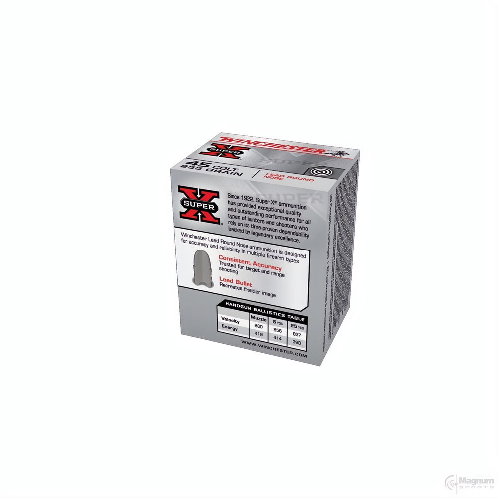 Winchester Super X 45 Colt 255gr LRN