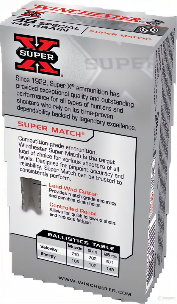 Winchester Super X Super Match 38SP 148gr LWC