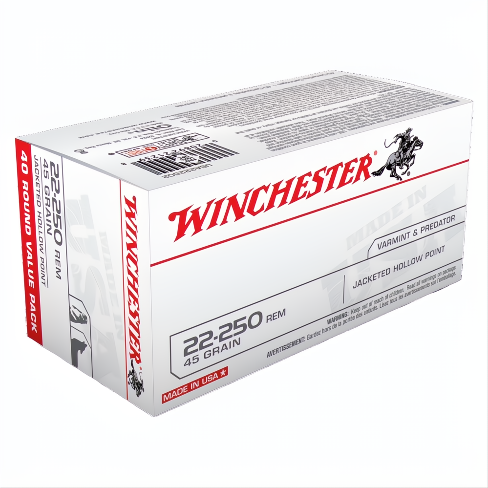 Winchester USA Value Pack 22-250Rem 45gr JHP