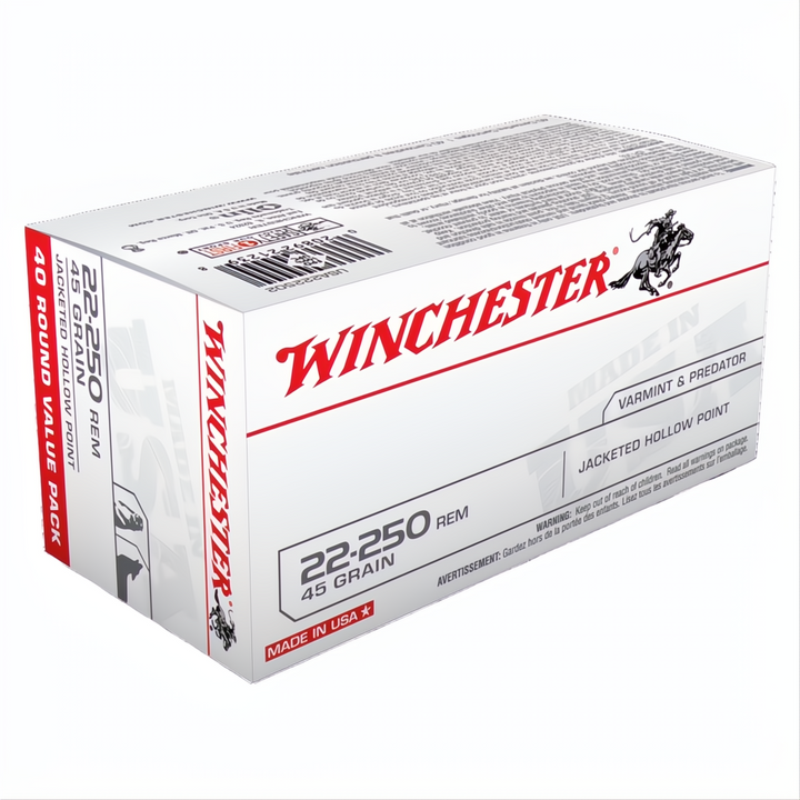 Winchester USA Value Pack 22-250Rem 45gr JHP