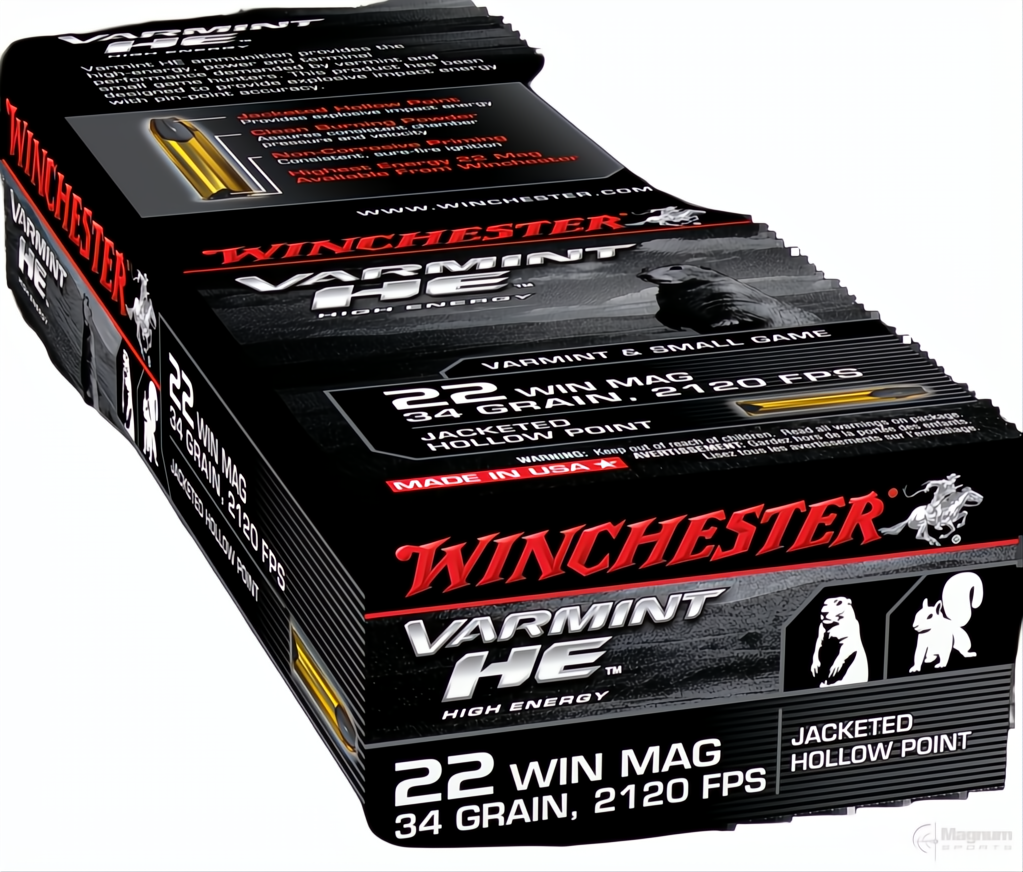 Winchester Varmint HE 22WMR 34gr JHP