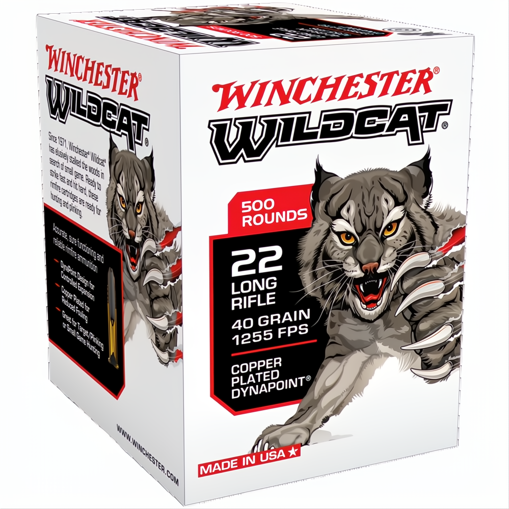 Winchester Wildcat 22LR 40gr Copper Plated Dynapoint
