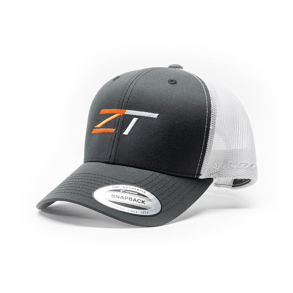 ZeroTech Classic Retro Trucker Cap Charcoal/White