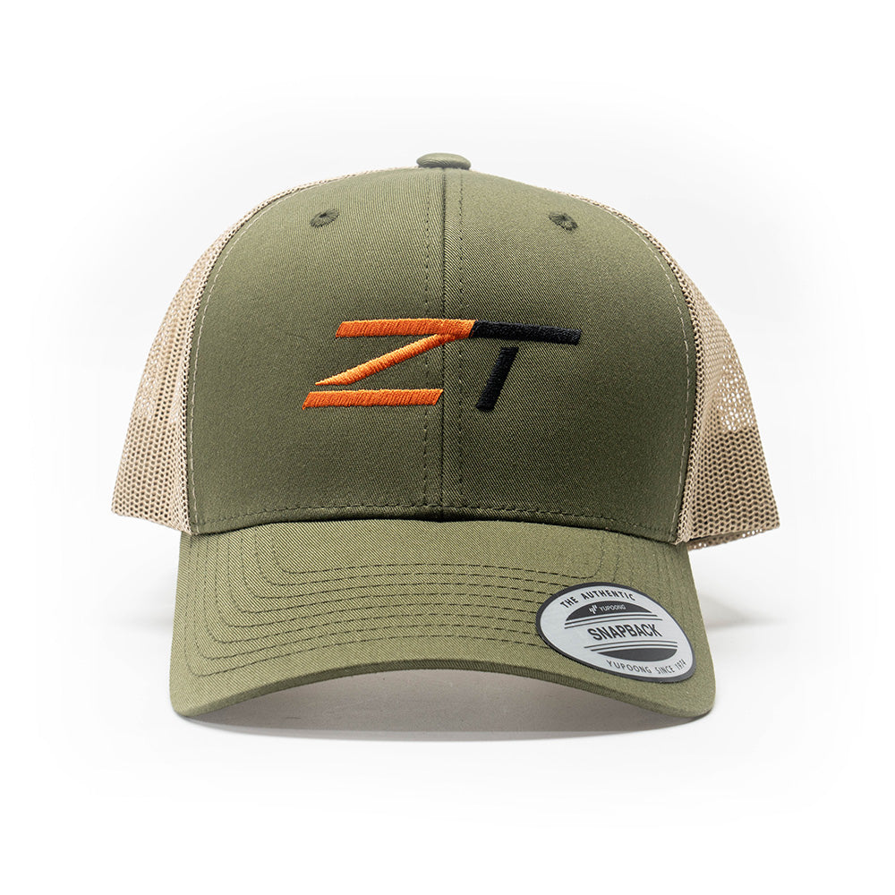 ZeroTech Classic Retro Trucker Cap Moss Green/Khaki