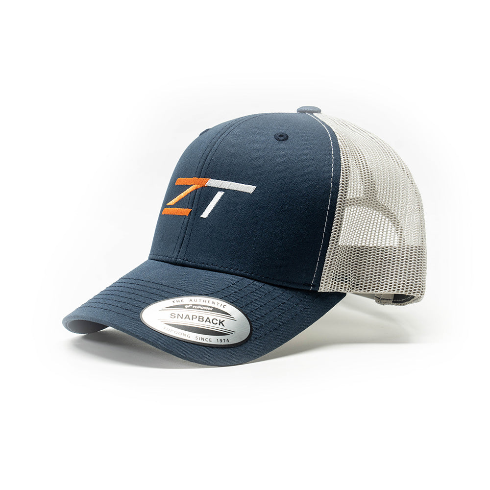 ZeroTech Classic Retro Trucker Cap Navy/Silver