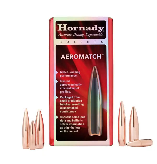 Hornady .308 30 cal 168 grain HPBT AEROMATCH Bullets 100 pack