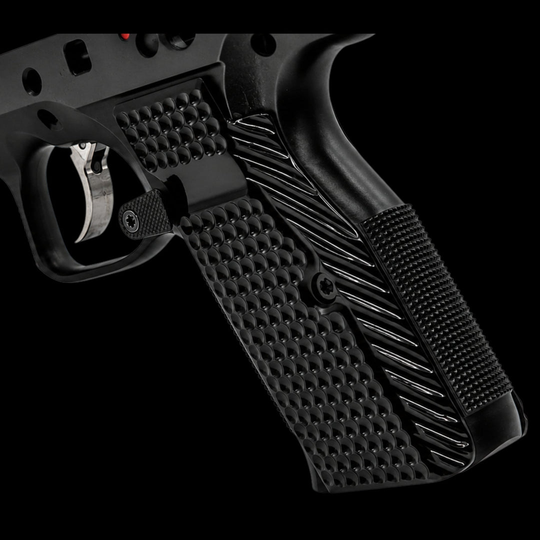 CZ Shadow 2 Full-Length Brass Flat Grips