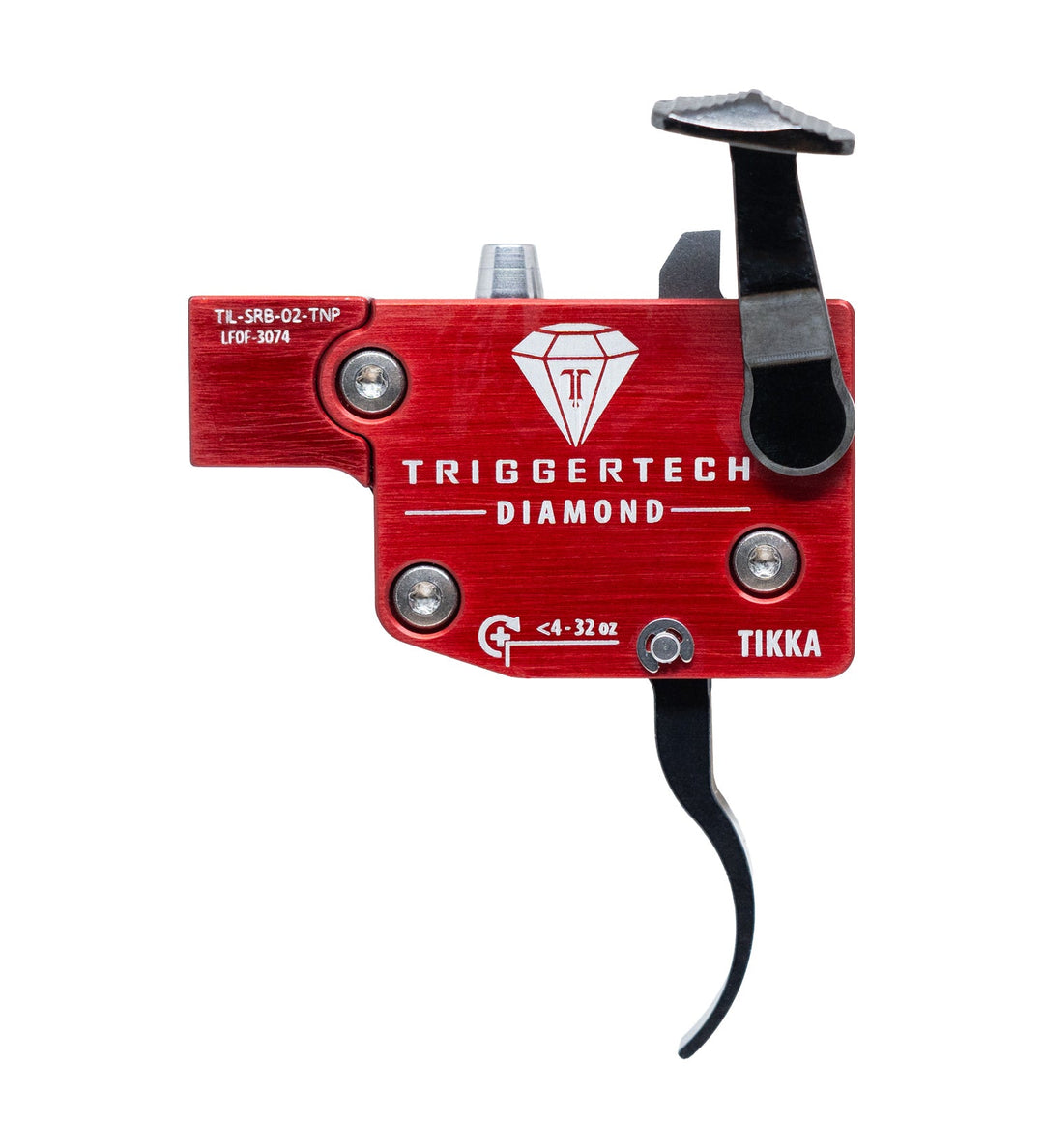 TriggerTech Diamond Tikka T3/T3x/T1x Left Hand Trigger Pro Curved Black