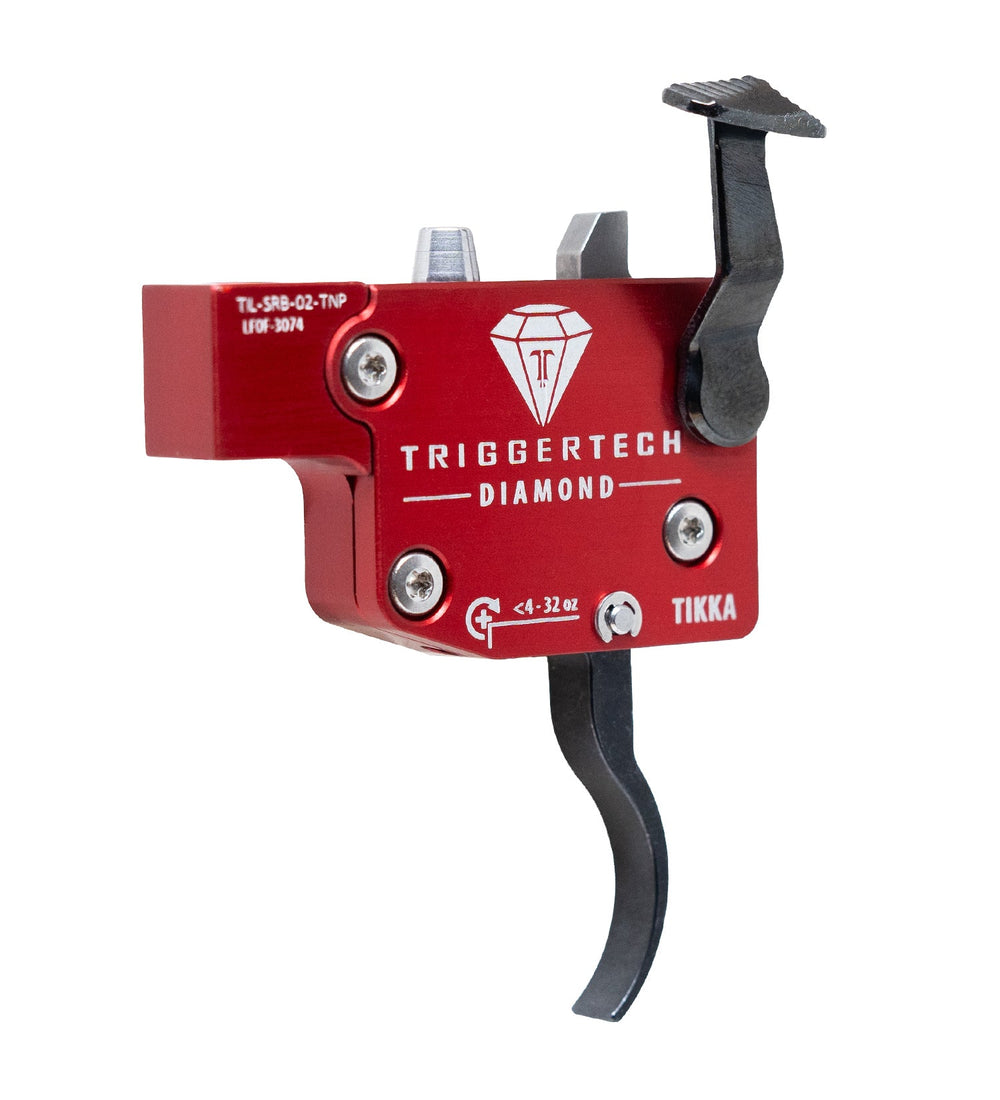 TriggerTech Diamond Tikka T3/T3x/T1x Left Hand Trigger Pro Curved Black