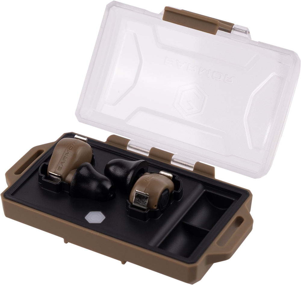Earmor M23T AI electronic earbuds - Coyote Brown