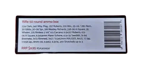 Red Shield Rifle .30-06 (or similar) Ammo Box - 50 Round