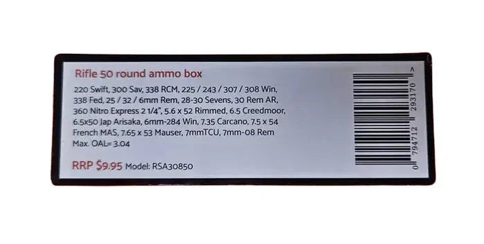 Red Shield Rifle .308 (or similar) Ammo Box - 50 Round