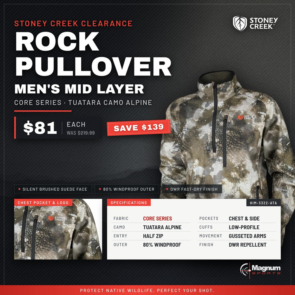 Stoney Creek Men's Rock Pullover - TCA - Magnum Sports advert, $81