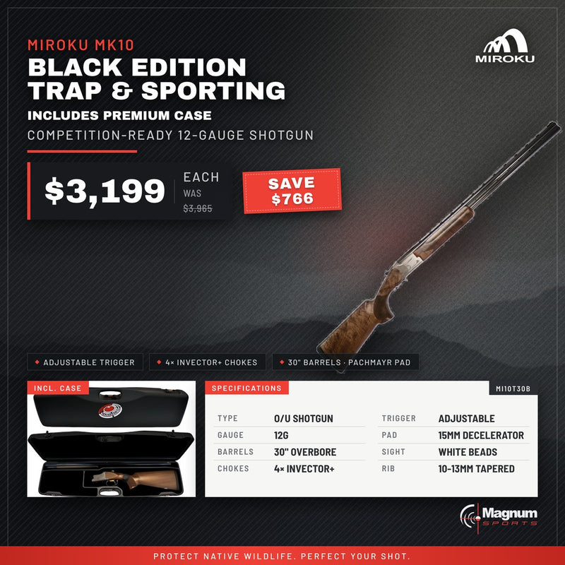 Miroku MK10 Black Edition, Trap & Sporting - Magnum Sports advert, $3,199