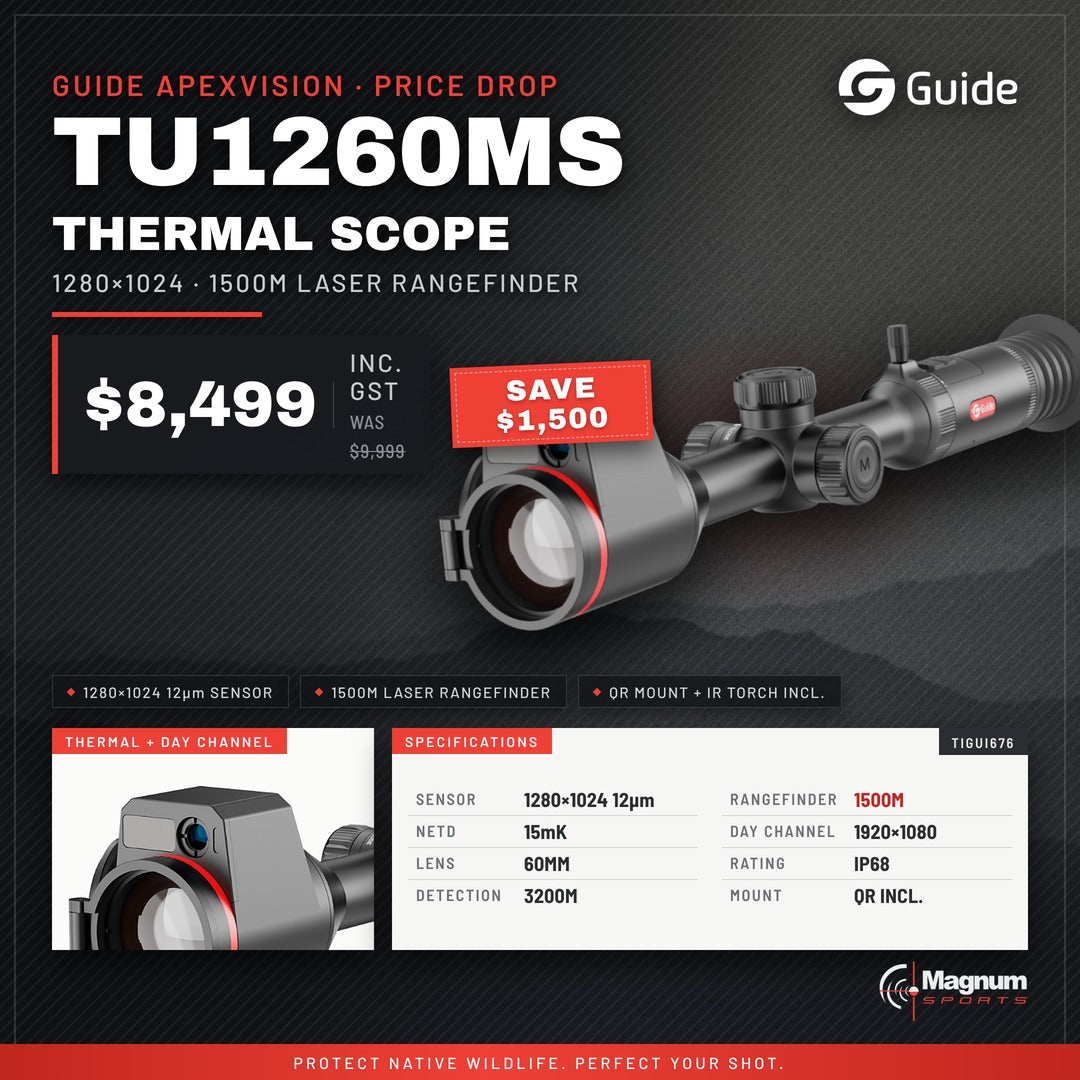 Guide TU1260MS Thermal Scope – price drop $8,499, was $9,999