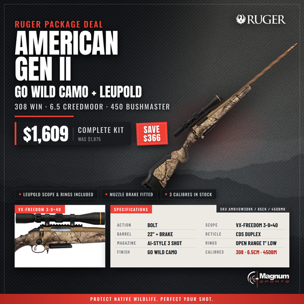 American Gen II Go Wild Camo + Leupold Package