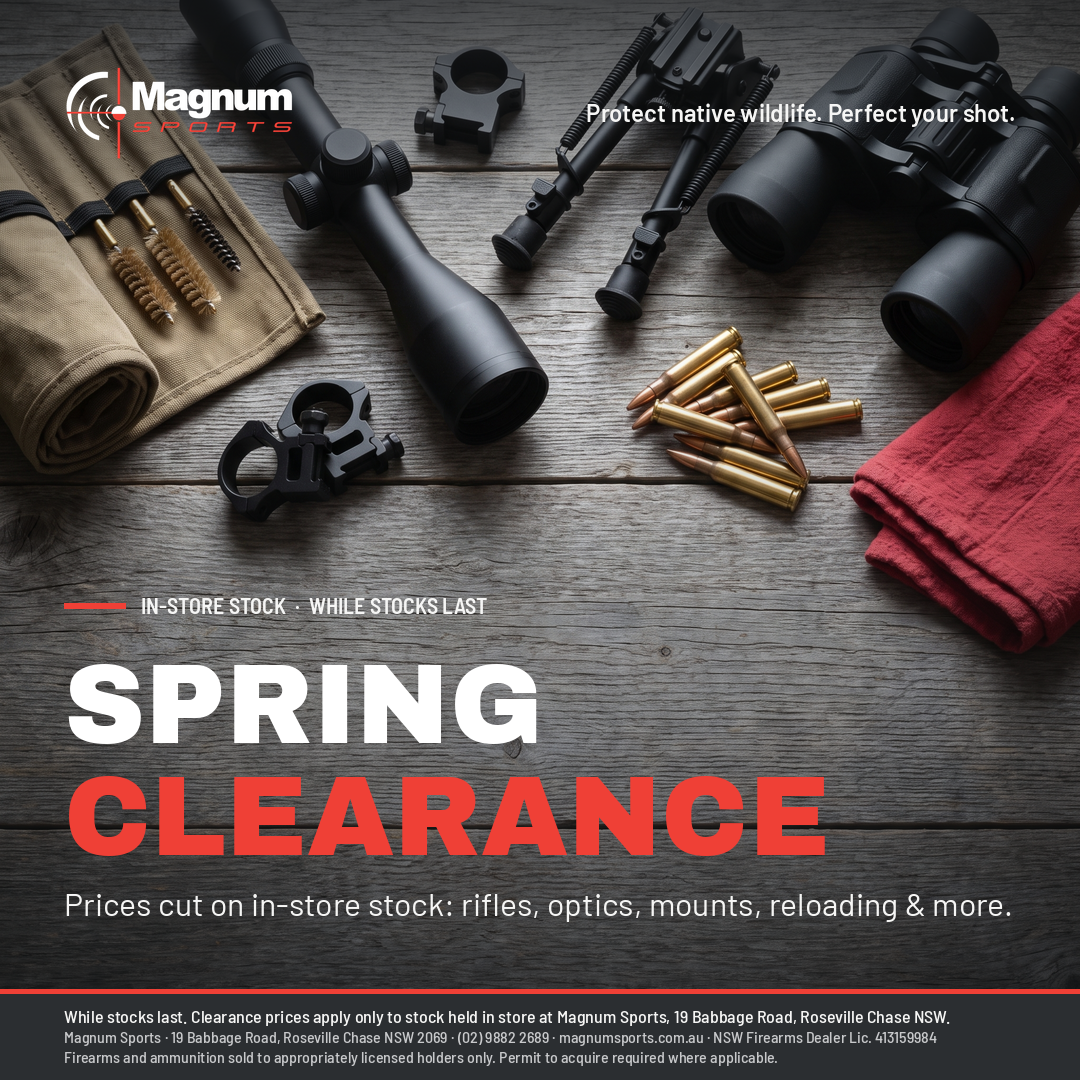 Magnum Sports Spring Clearance on aged stock
