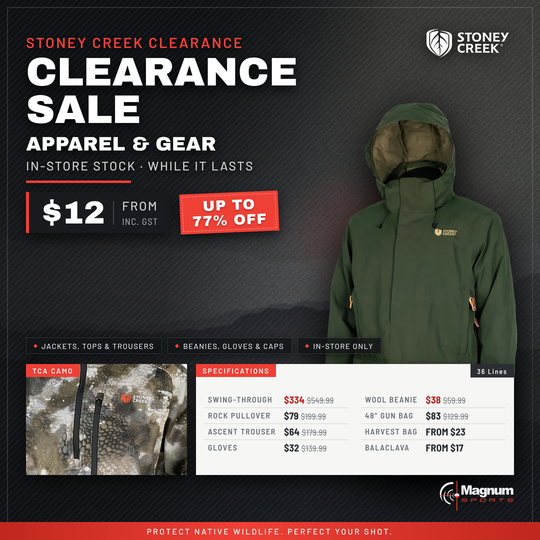Stoney Creek Clearance Sale at Magnum Sports