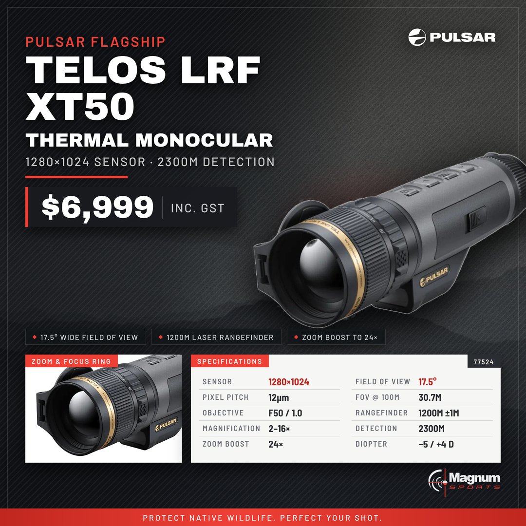 Pulsar Telos LRF XT50 thermal monocular promo