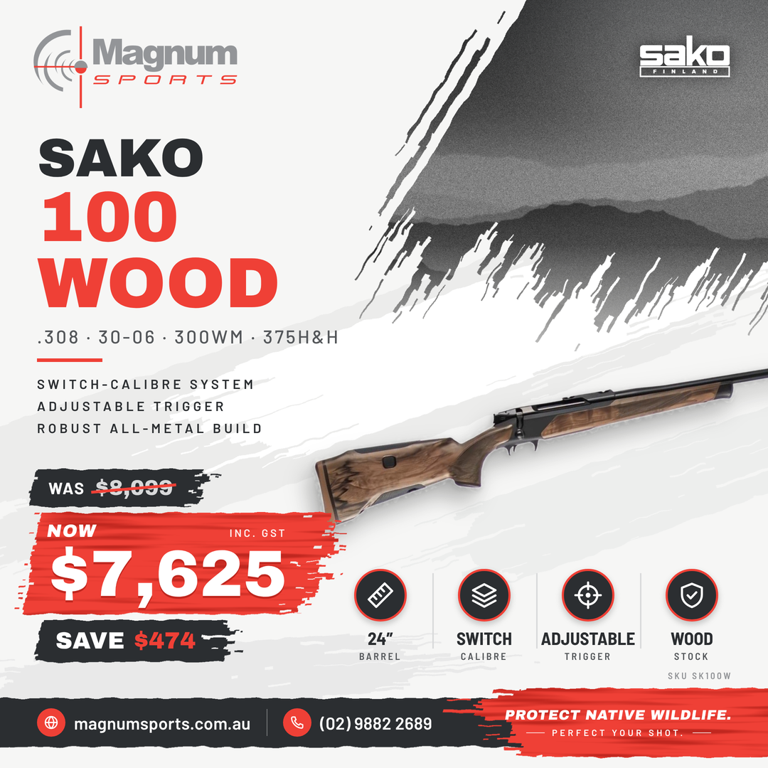 Sako 100 Wood - Magnum Sports advert