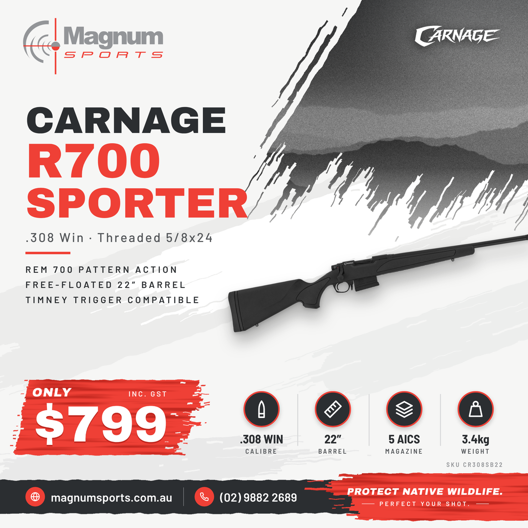 Carnage R700 Sporter Threaded - Magnum Sports advert