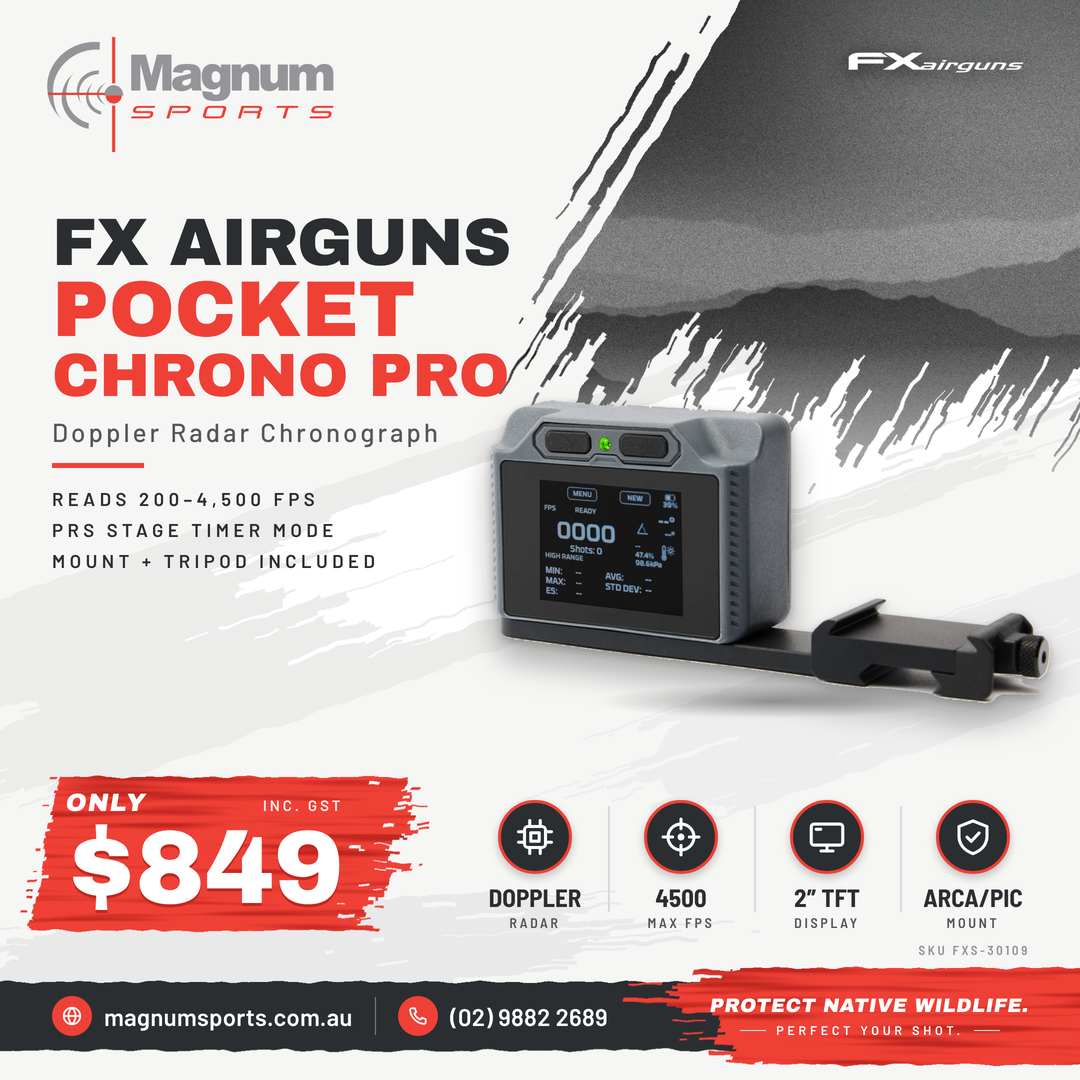 FX Airguns Pocket Chronograph Pro - Magnum Sports advert