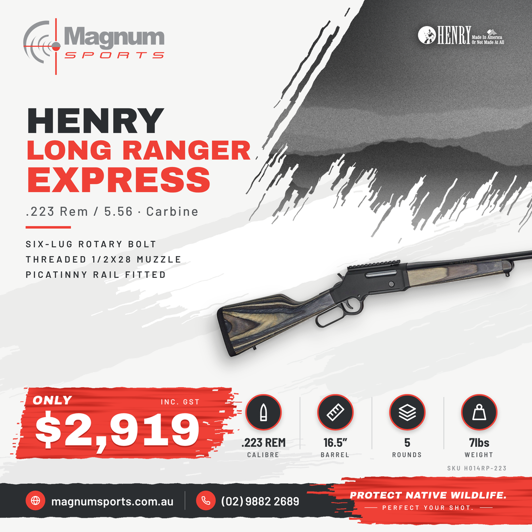 Henry Long Ranger Express Carbine .223 Rem/5.56 NATO - Magnum Sports advert