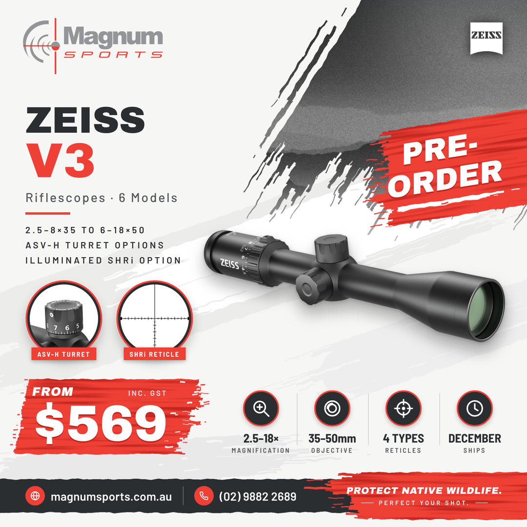 Zeiss V3 riflescope range - pre-order now, ships December, from $569
